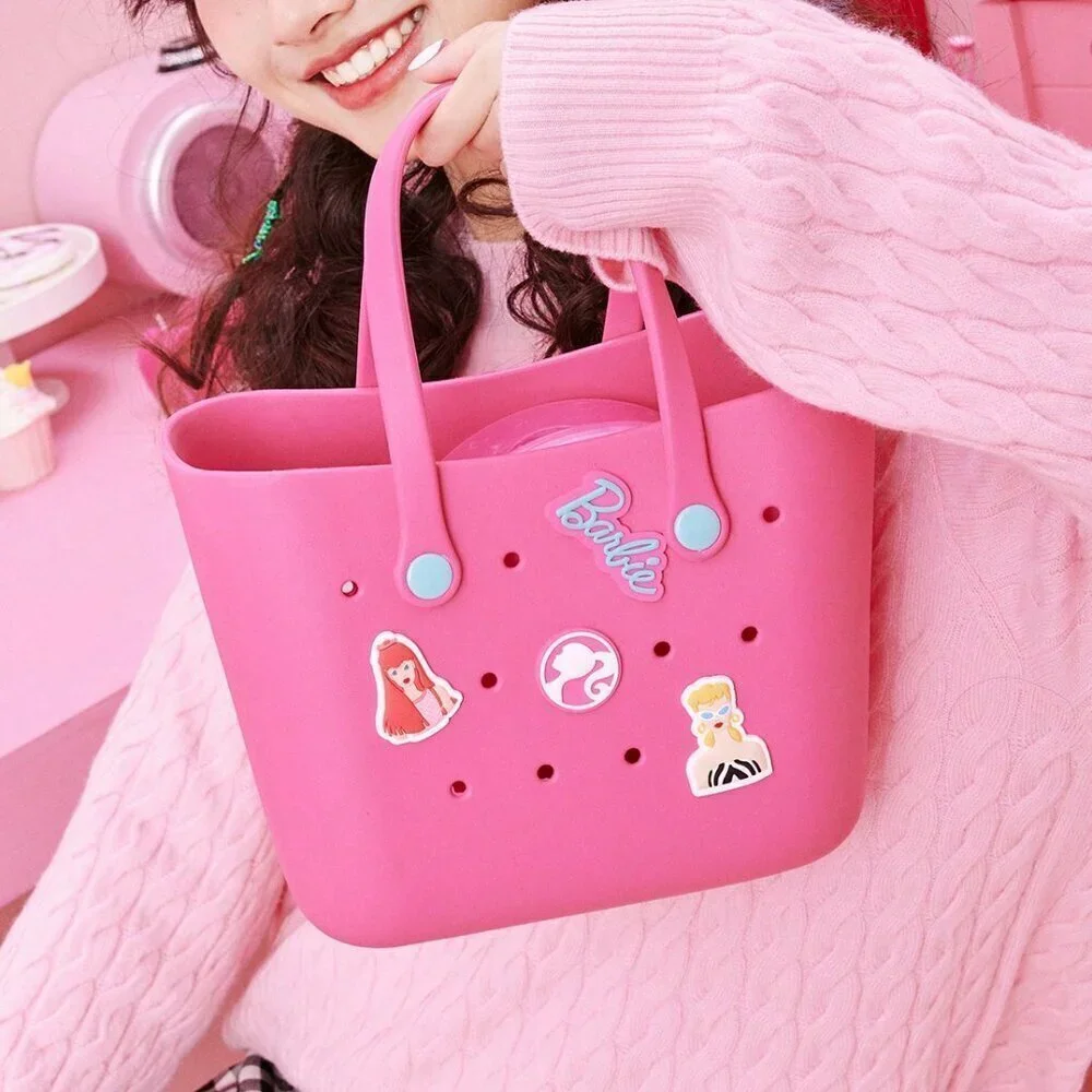 Pink Casual Women's Cartoon Pattern Tote Bag